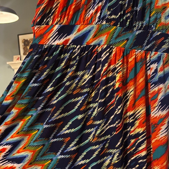 Bisou Bisou Multicolor Zigzag Maxi Dress - Picture 10 of 16